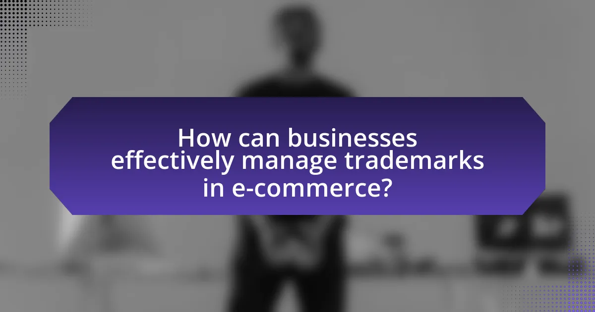 How can businesses effectively manage trademarks in e-commerce?
