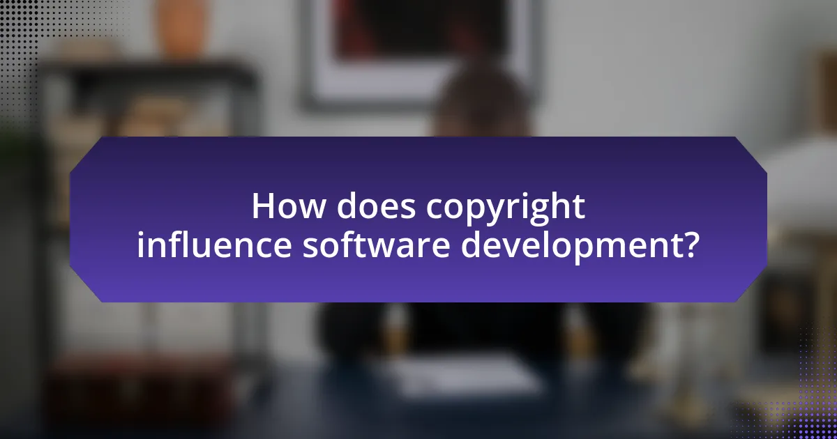 How does copyright influence software development?
