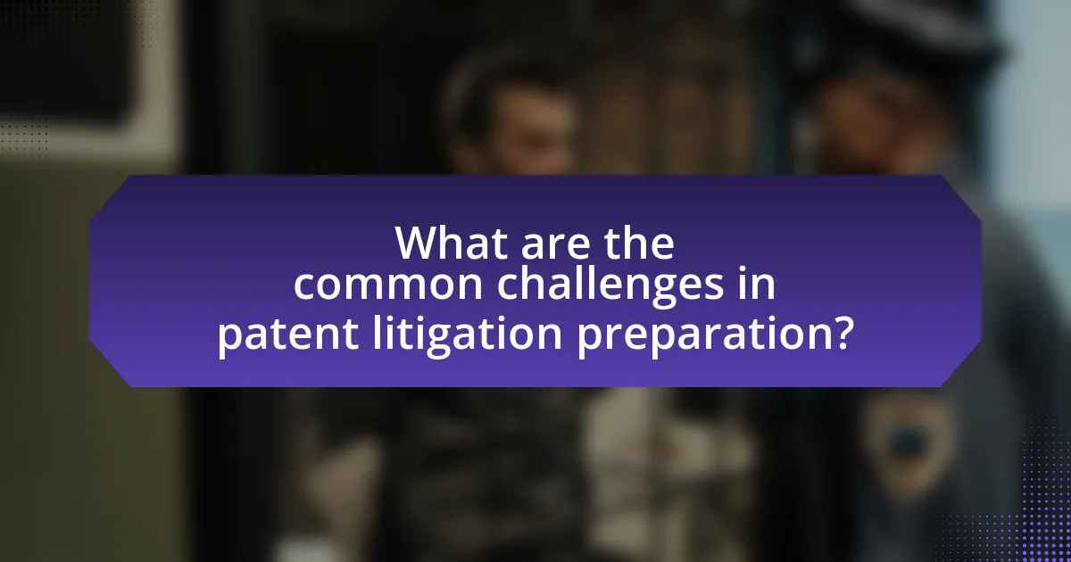 What are the common challenges in patent litigation preparation?