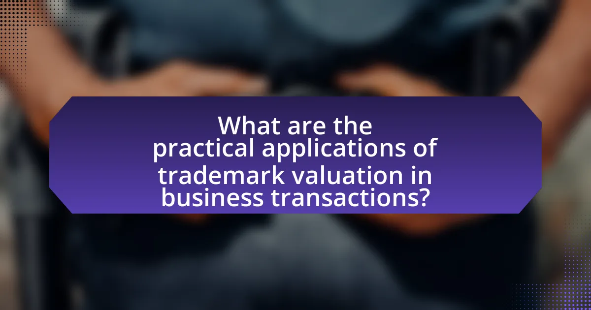 What are the practical applications of trademark valuation in business transactions?