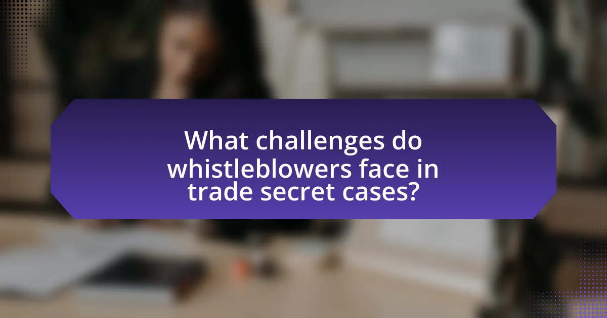 What challenges do whistleblowers face in trade secret cases?