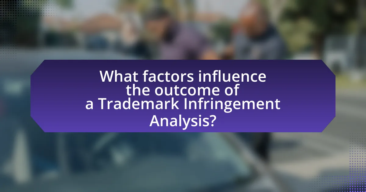 What factors influence the outcome of a Trademark Infringement Analysis?